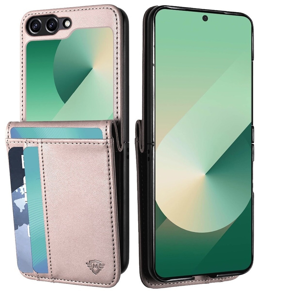 Luxury Wallet Phone Case - Rose Gold For Galaxy Flip 7